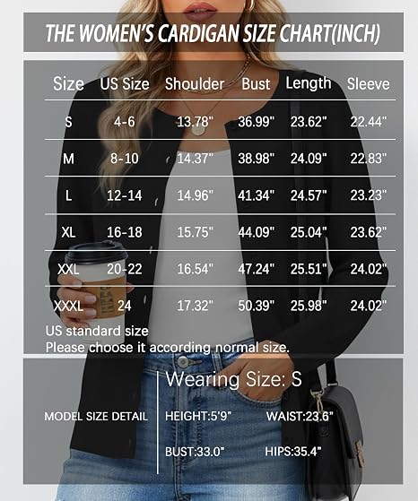 Women's Lightweight Long Sleeve Button Front Crew Neck Cardigan